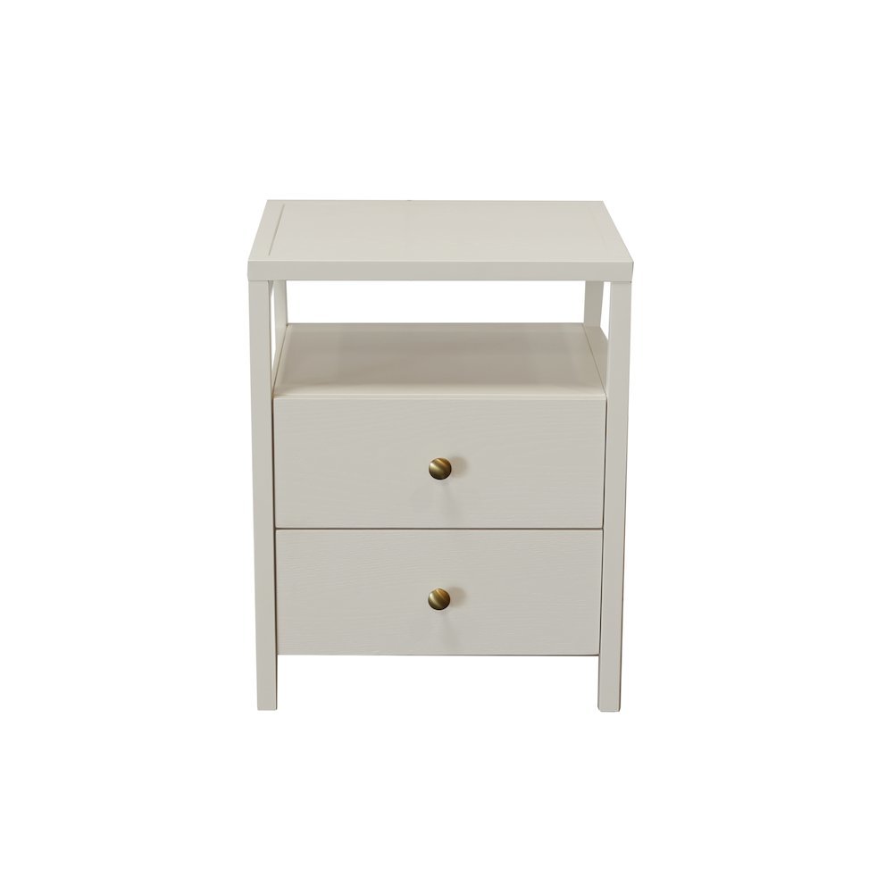 End Table with Drawer Modern Farmhouse Style Solid Wood Design