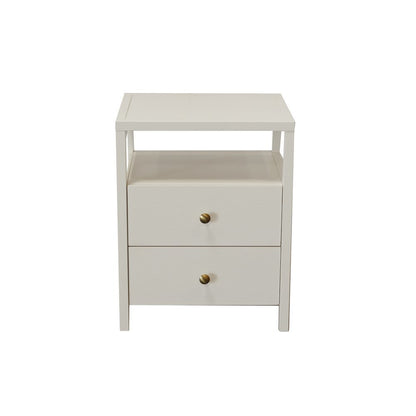 End Table with Drawer Modern Farmhouse Style Solid Wood Design