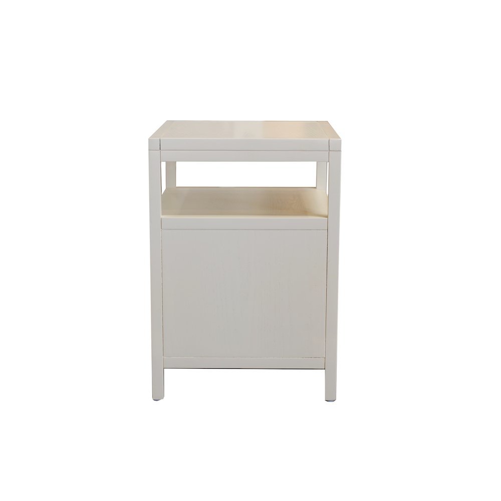 End Table with Drawer Modern Farmhouse Style Solid Wood Design