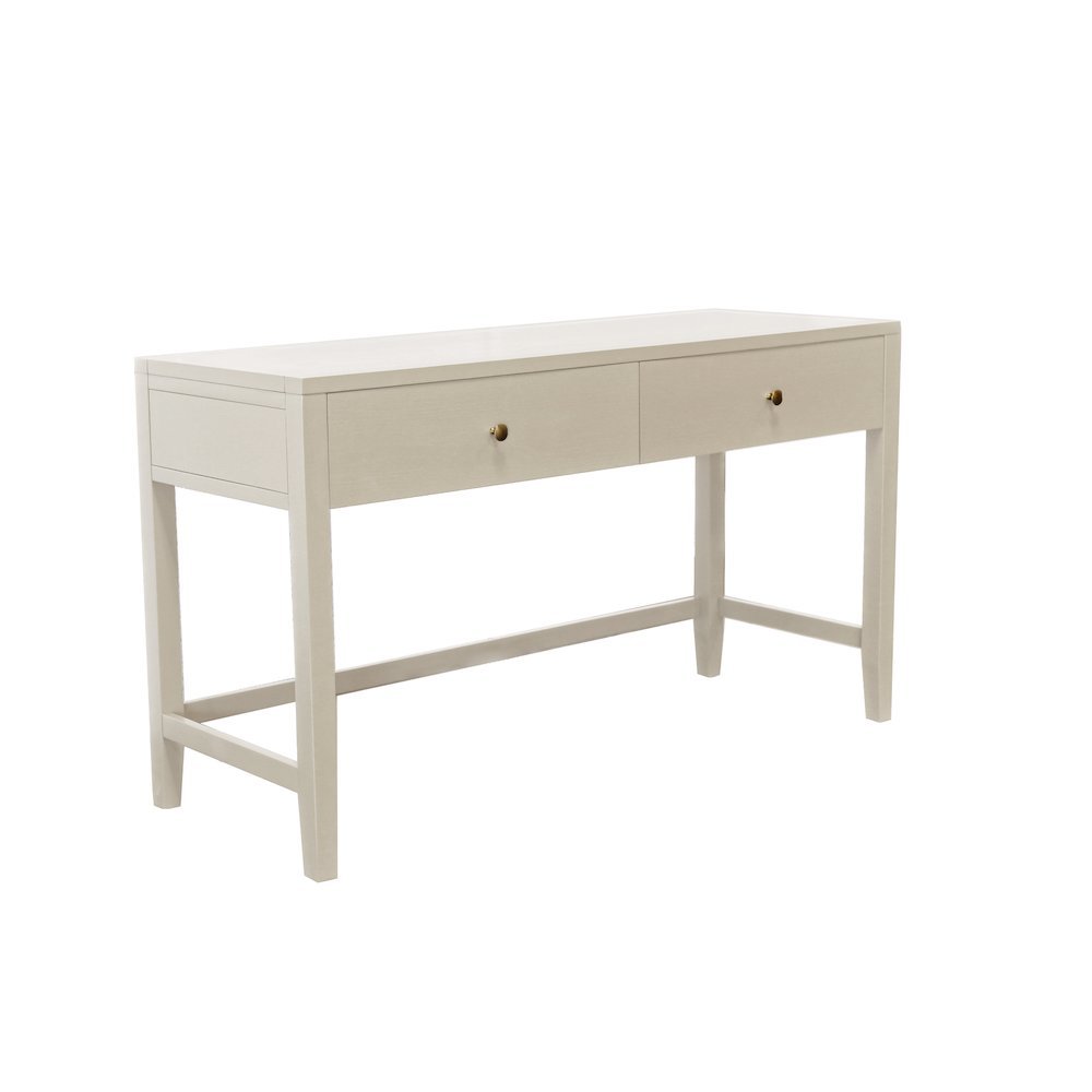 Writing Desk with Drawer Modern Farmhouse Style Solid Wood Surface