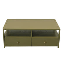 Olive Cocktail Table with Drawer Modern Farmhouse Design Solid Build