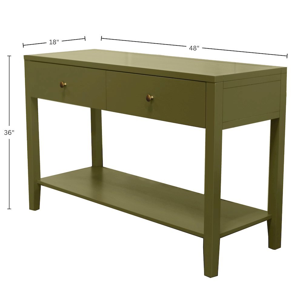 Console Table with Drawer Modern Farmhouse Style Single Piece
