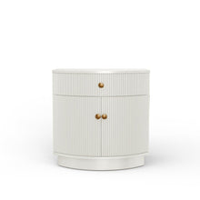 Nightstand with Rubberwood Solids and Oak Veneer Modern Contemporary Design