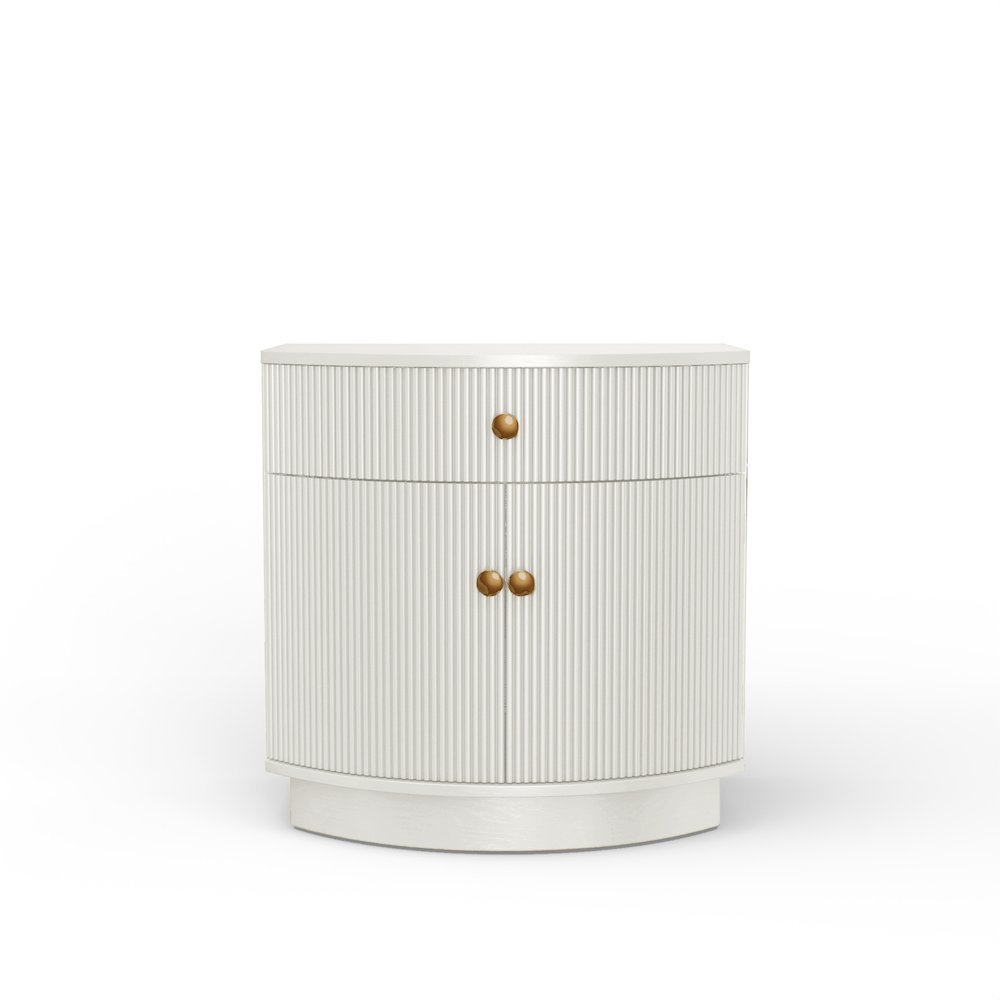 Nightstand with Rubberwood Solids and Oak Veneer Modern Contemporary Design