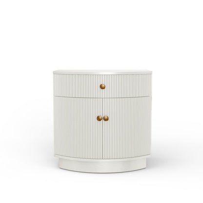 Nightstand with Rubberwood Solids and Oak Veneer Modern Contemporary Design