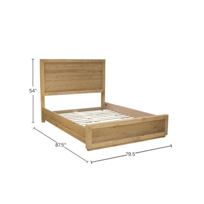 King Platform Bed with Modern Farmhouse Design and Sturdy Frame