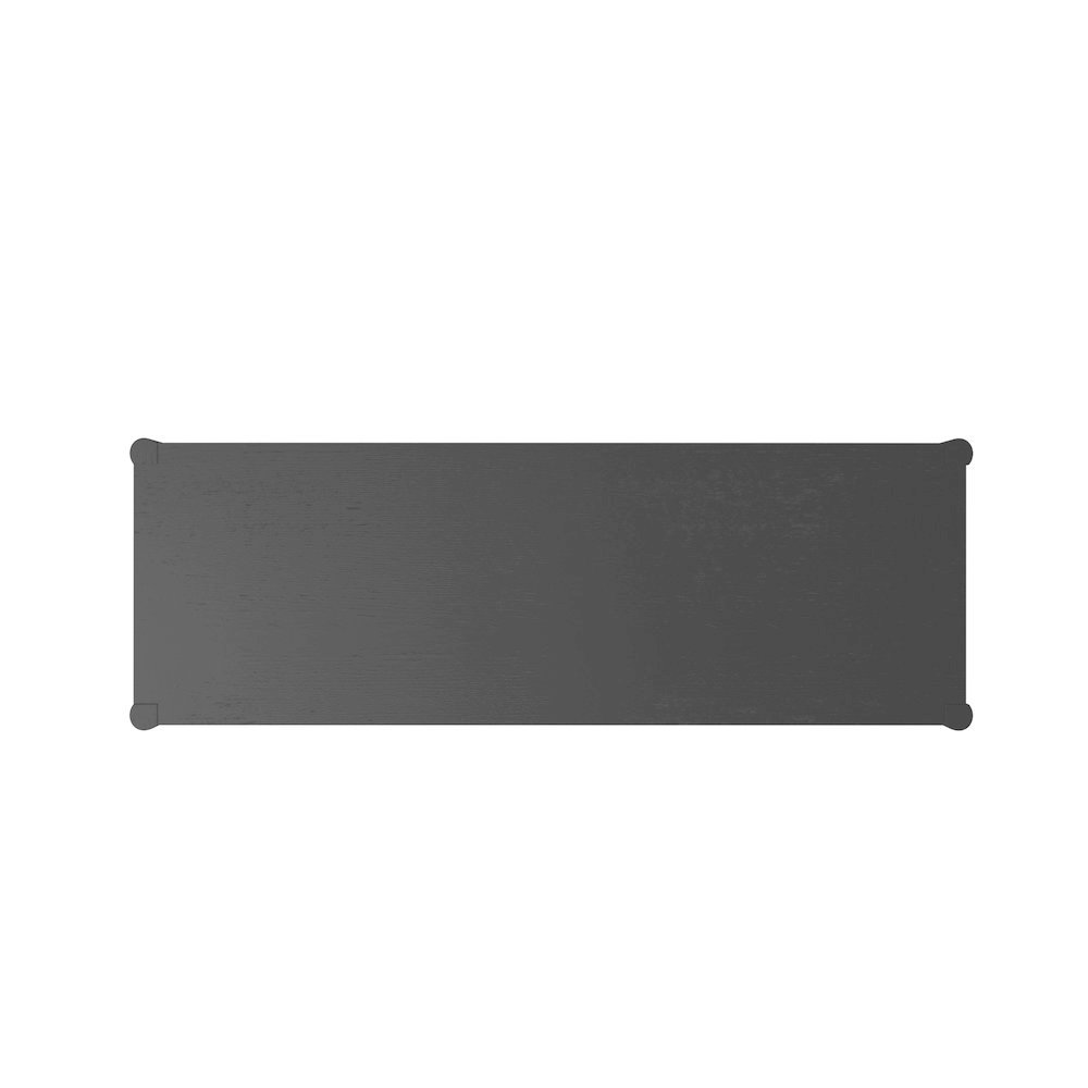 Console Table Charcoal Gray Modern Design with Drawer and Open Shelf Storage