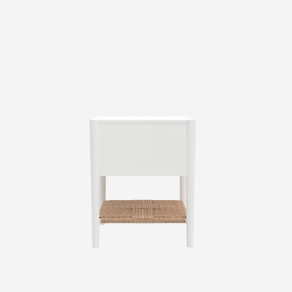 Modern Nightstand with Rubberwood Solids and Oak Veneer Drawer