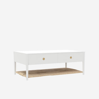Coffee Table with Modern Design and Open Shelf Storage