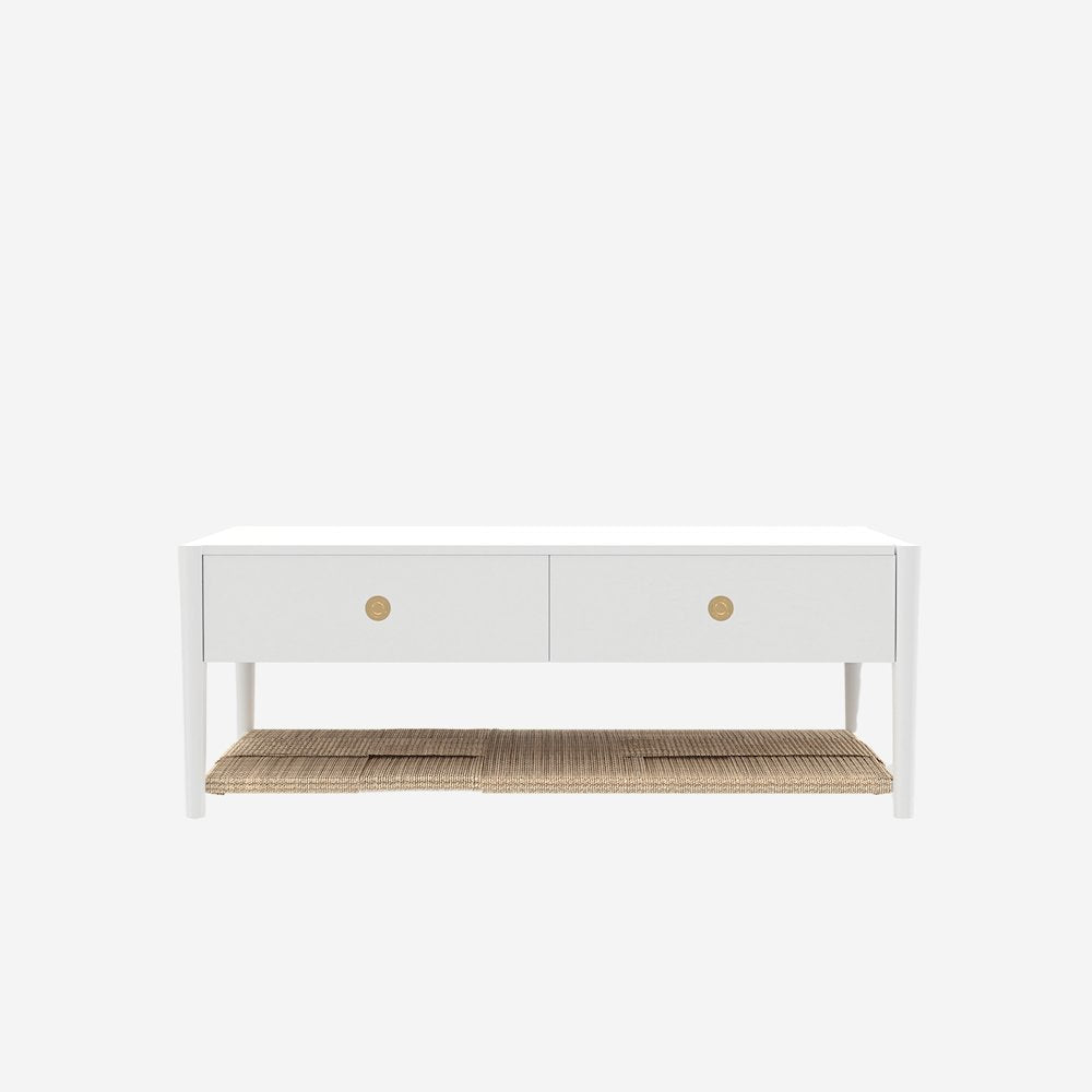 Coffee Table with Modern Design and Open Shelf Storage