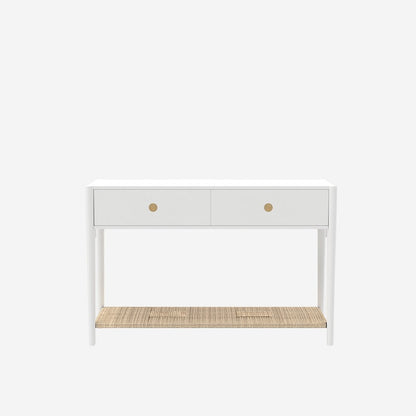 Console Table with Drawer and Open Shelf Modern Design