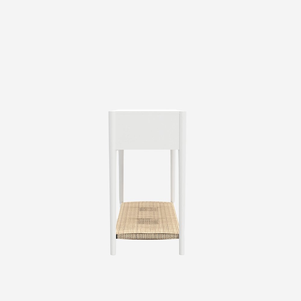 Console Table with Drawer and Open Shelf Modern Design