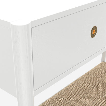 Console Table with Drawer and Open Shelf Modern Design