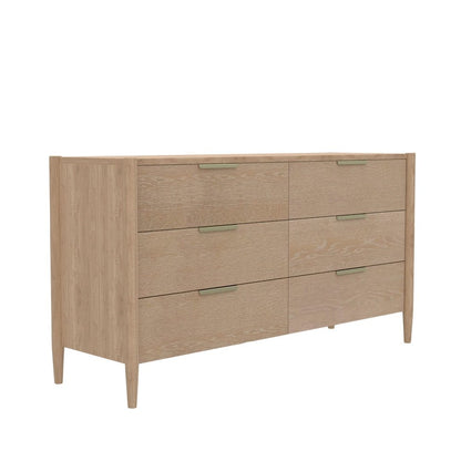 Light Wood Dresser with Modern Contemporary Design and Spacious Drawers