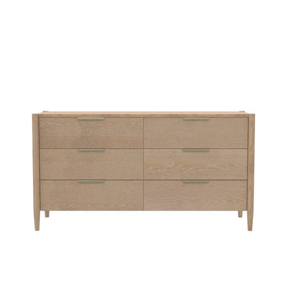 Light Wood Dresser with Modern Contemporary Design and Spacious Drawers