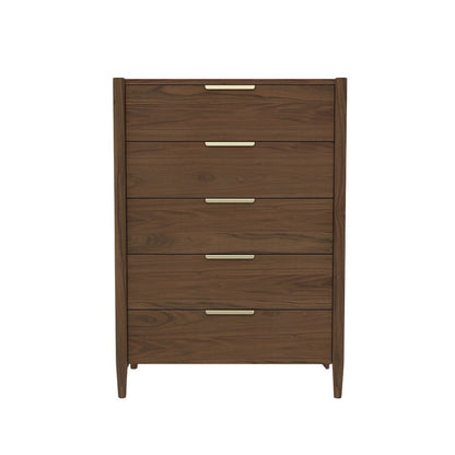 Walnut Accent Chest with Modern Contemporary Design and Spacious Drawer