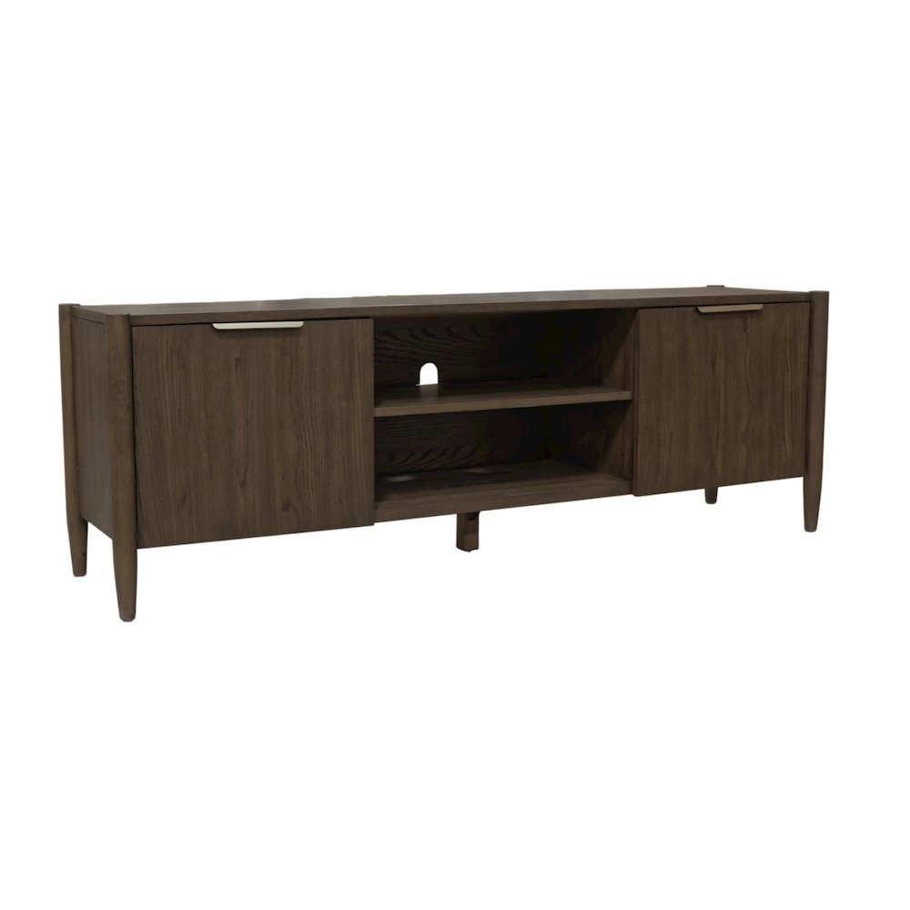 Walnut TV Console with Modern Contemporary Design and Durable Construction