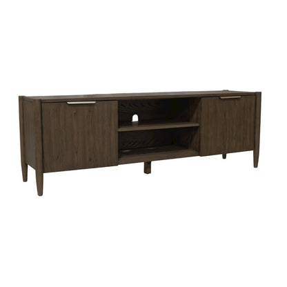 Walnut TV Console with Modern Contemporary Design and Durable Construction