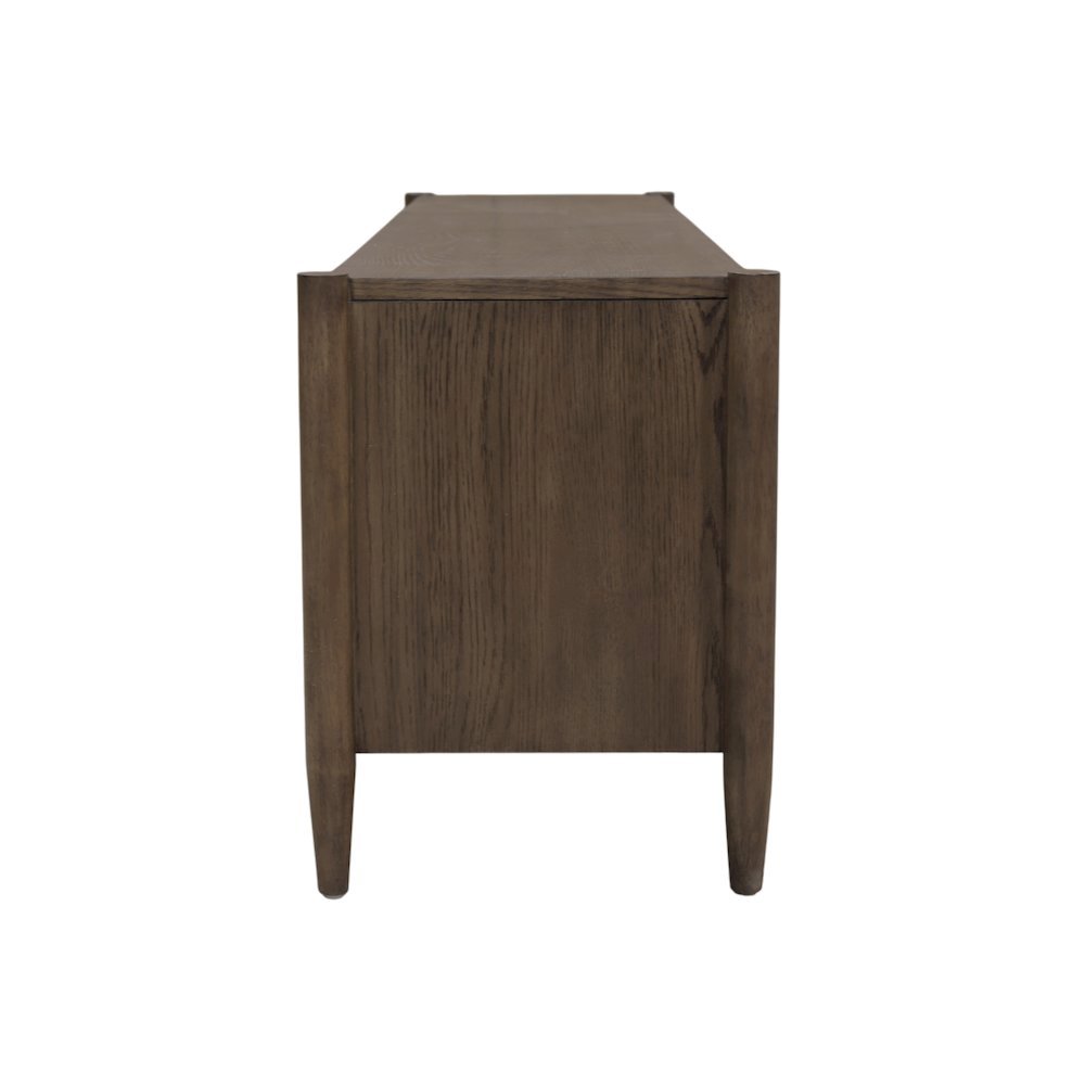 Walnut TV Console with Modern Contemporary Design and Durable Construction