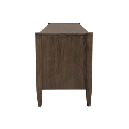 Walnut TV Console with Modern Contemporary Design and Durable Construction