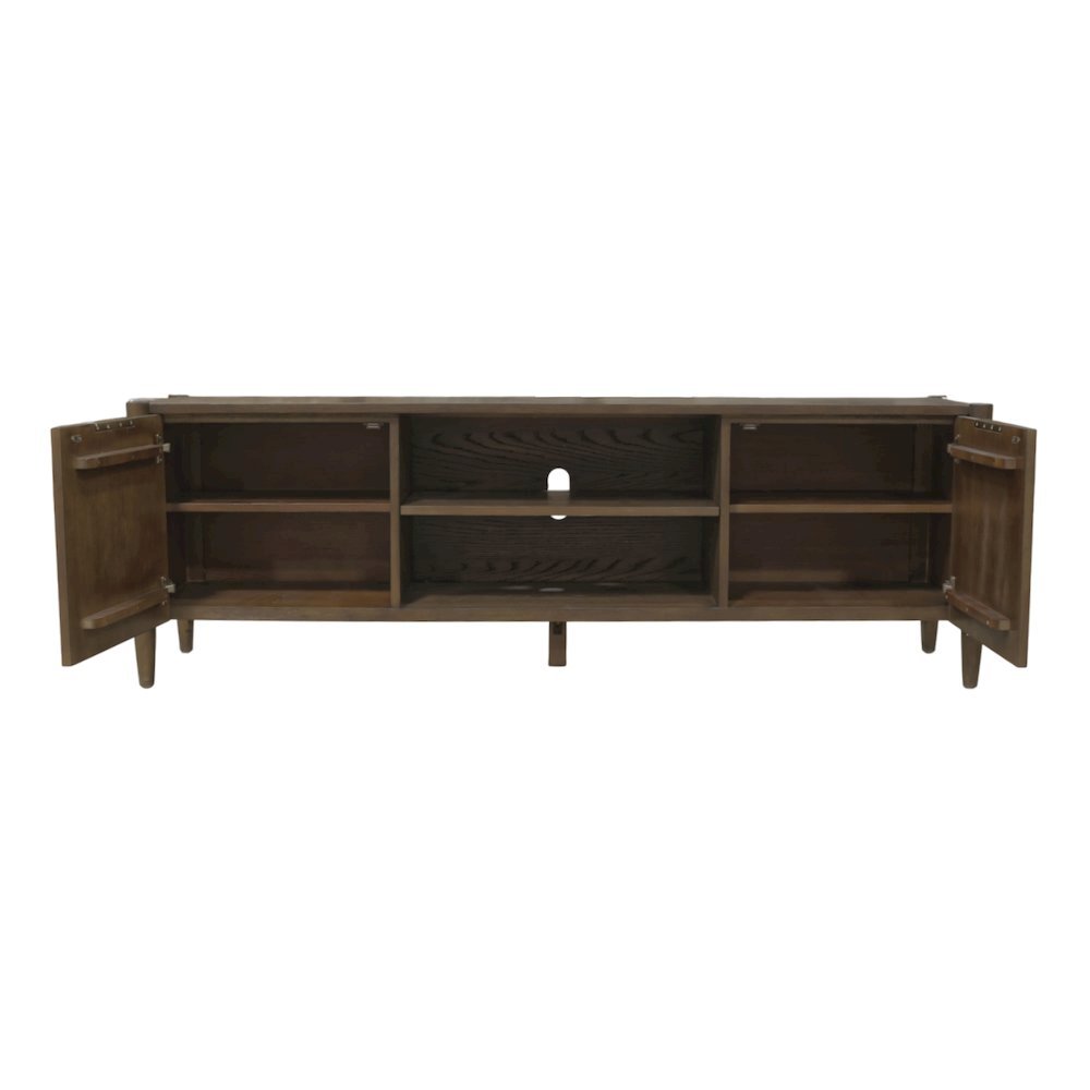Walnut TV Console with Modern Contemporary Design and Durable Construction