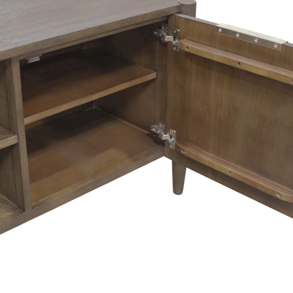 Walnut TV Console with Modern Contemporary Design and Durable Construction