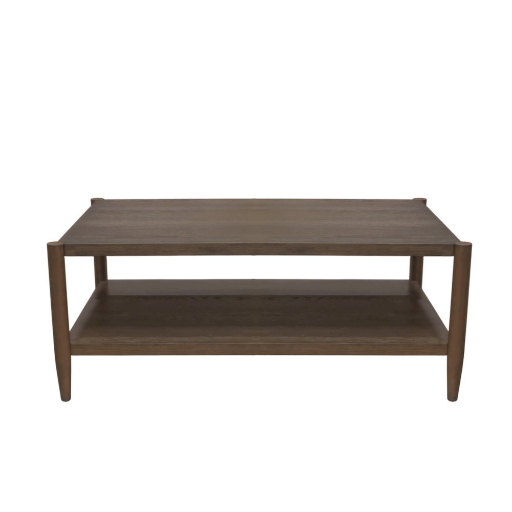 Walnut Rectangular Coffee Table with Modern Contemporary Design and Sturdy Build