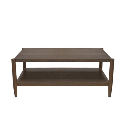 Walnut Rectangular Coffee Table with Modern Contemporary Design and Sturdy Build