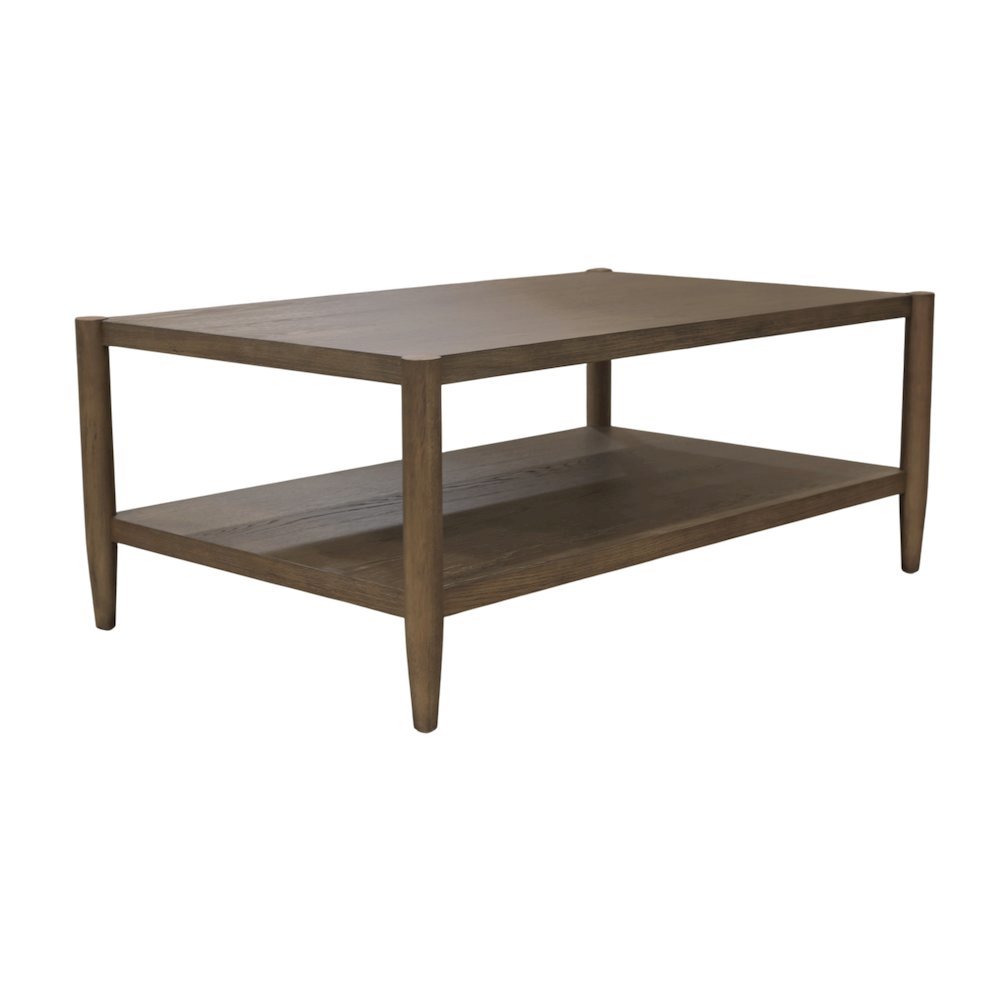 Walnut Rectangular Coffee Table with Modern Contemporary Design and Sturdy Build