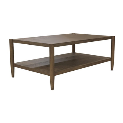 Walnut Rectangular Coffee Table with Modern Contemporary Design and Sturdy Build