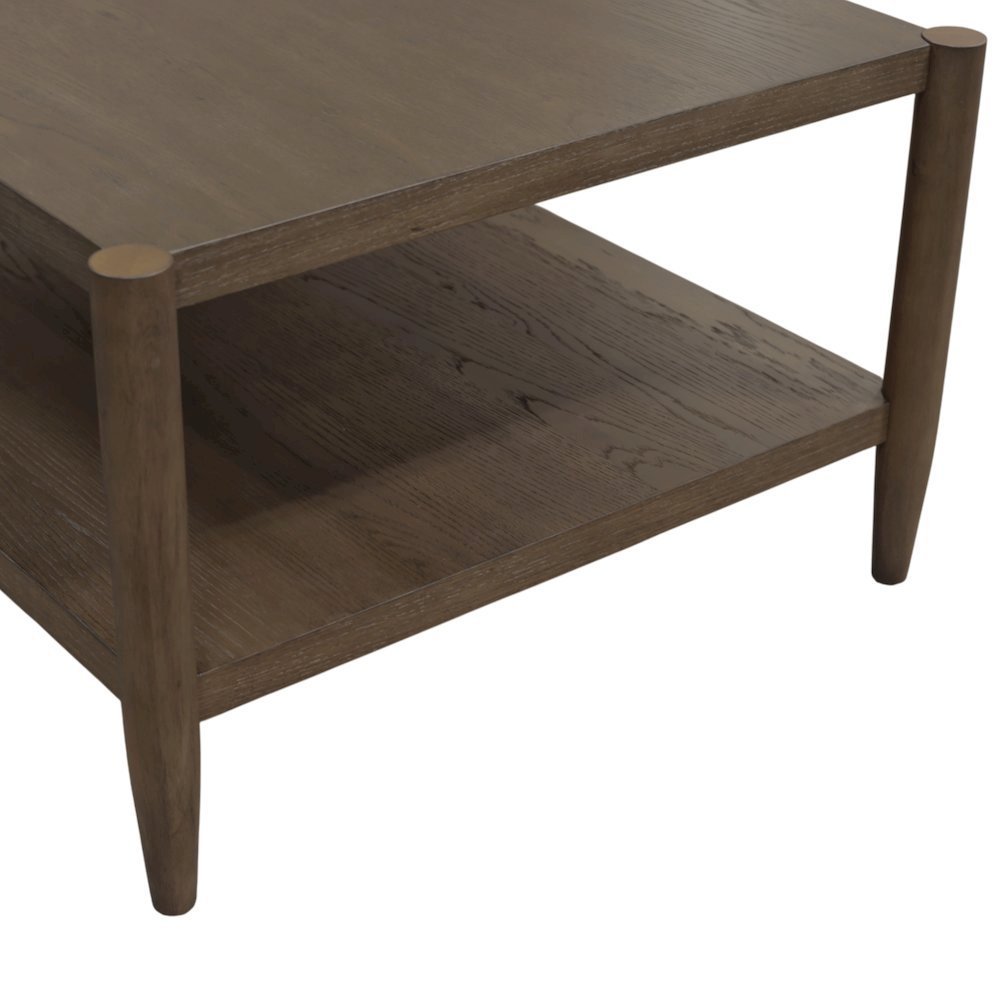 Walnut Rectangular Coffee Table with Modern Contemporary Design and Sturdy Build