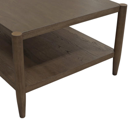 Walnut Rectangular Coffee Table with Modern Contemporary Design and Sturdy Build