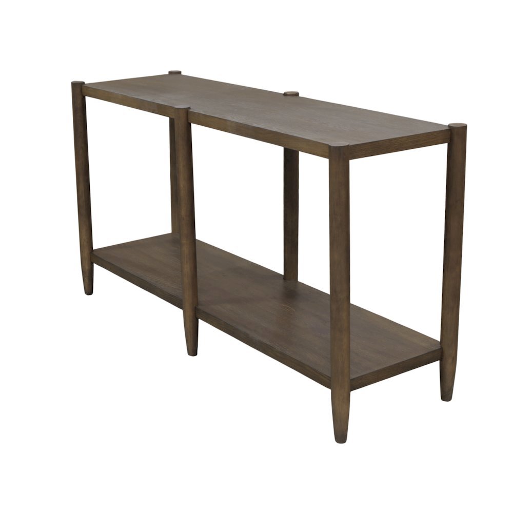 Walnut Console Table Modern Contemporary Design with Sturdy Construction
