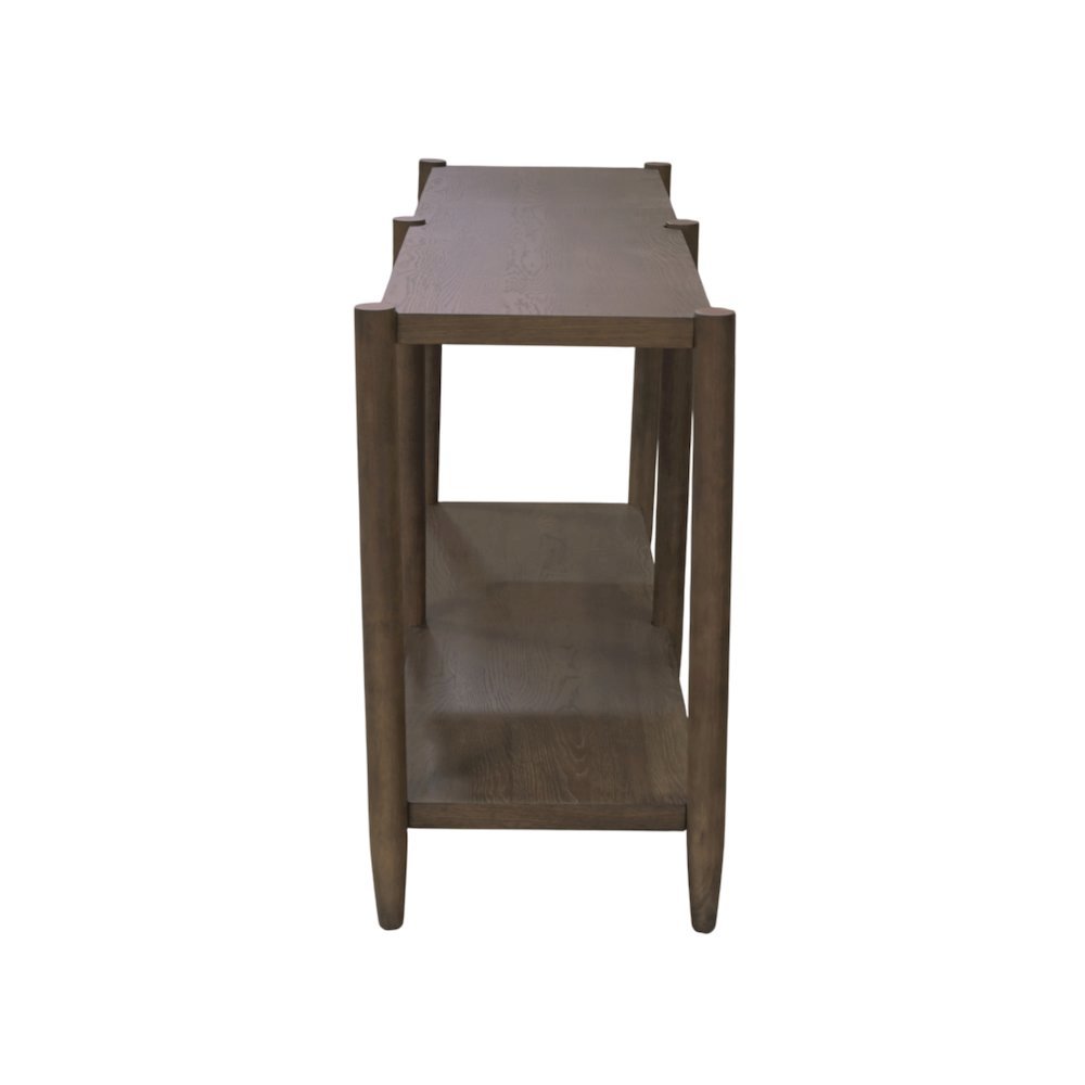 Walnut Console Table Modern Contemporary Design with Sturdy Construction