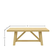 Light Wood Dining Table with Modern Farmhouse Design and Sturdy Build