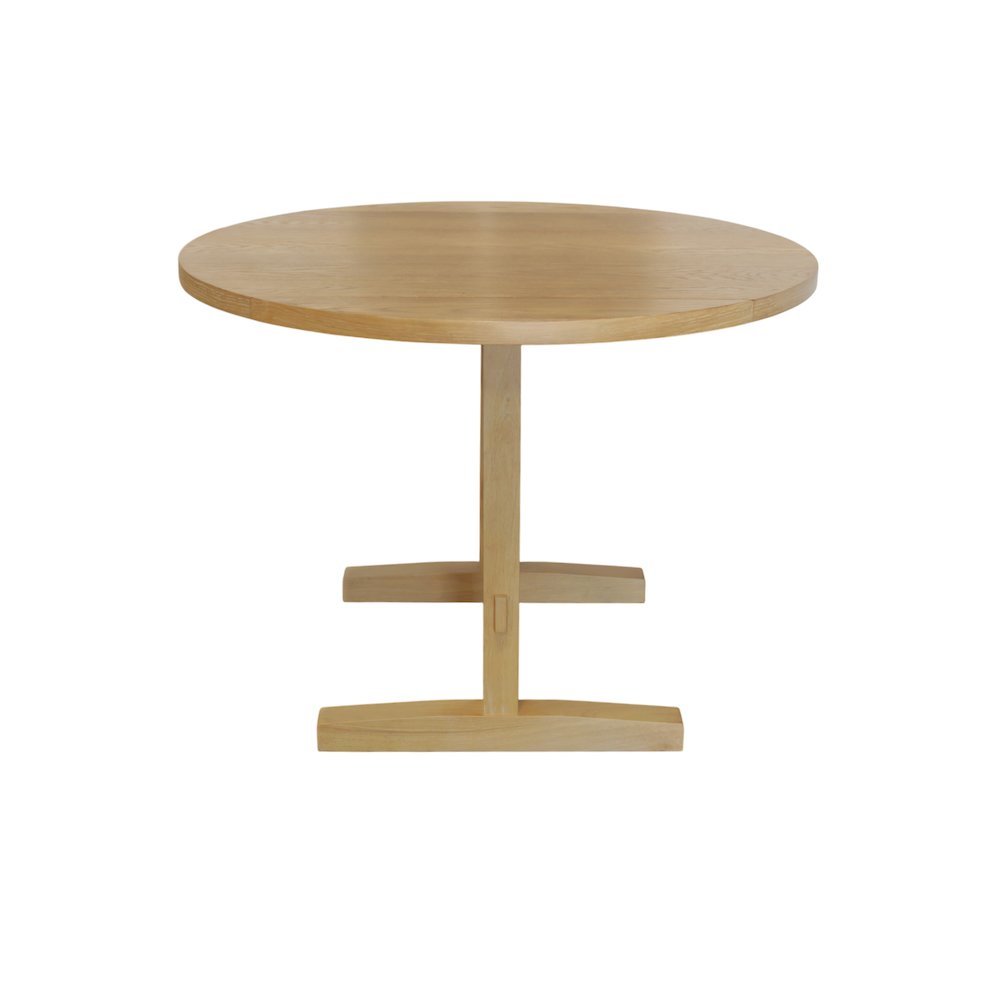 Round Dining Table Modern Farmhouse Style Single Piece Durable Design