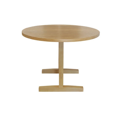 Round Dining Table Modern Farmhouse Style Single Piece Durable Design
