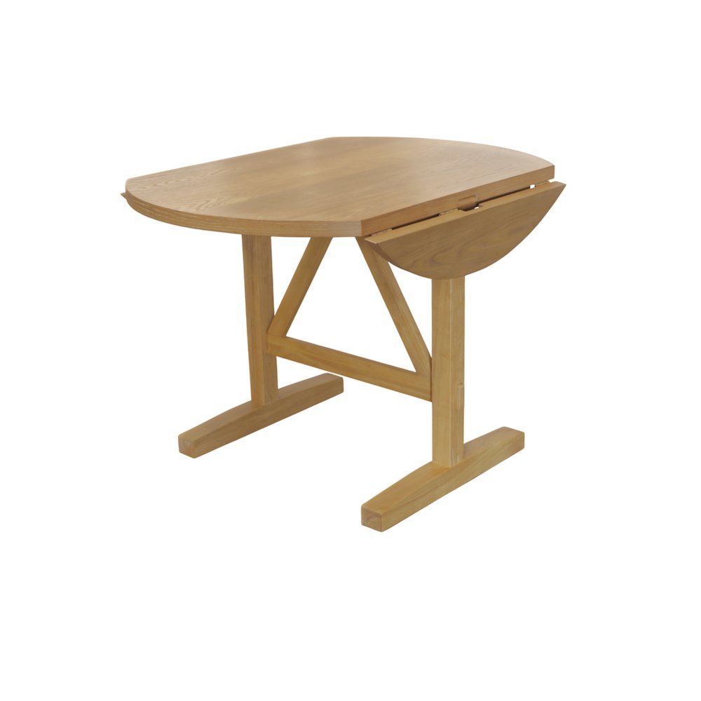 Round Dining Table Modern Farmhouse Style Single Piece Durable Design