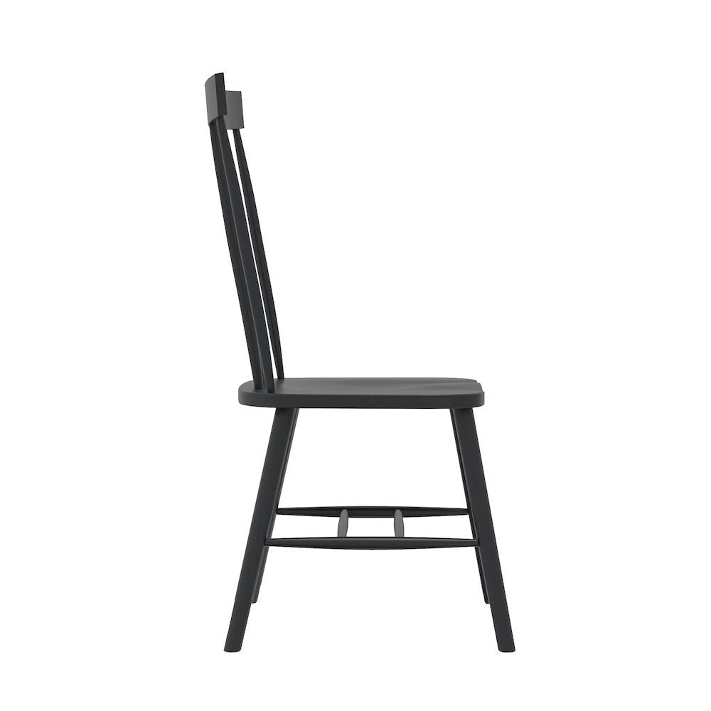 Black Side Chair Modern Farmhouse Design with Comfortable Seating