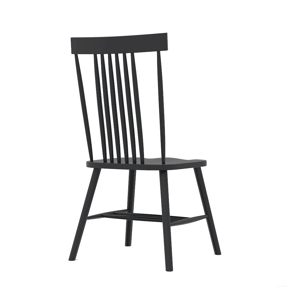 Black Side Chair Modern Farmhouse Design with Comfortable Seating