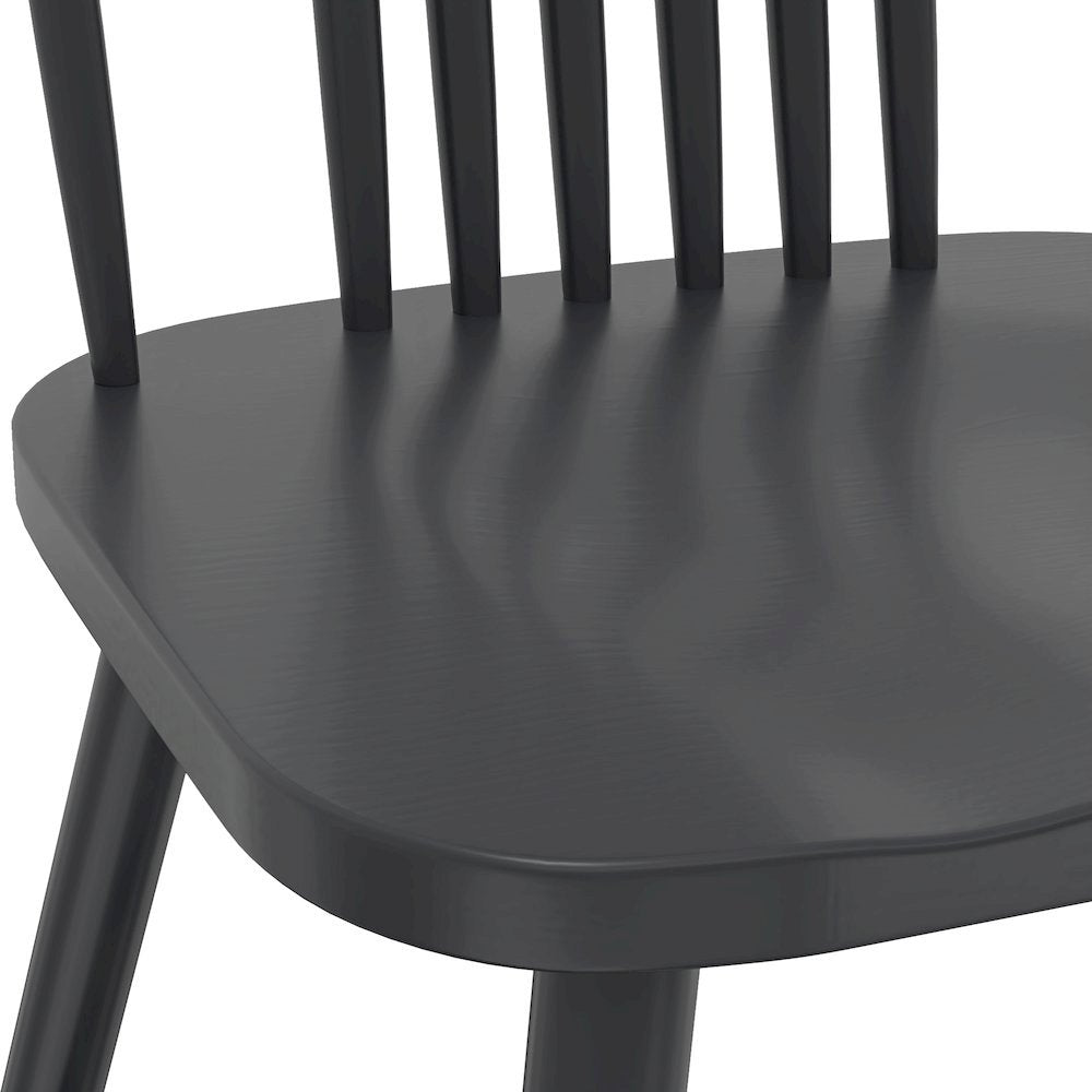 Black Side Chair Modern Farmhouse Design with Comfortable Seating
