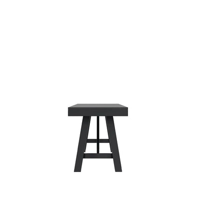 Black Modern Farmhouse Dining Bench with Sturdy Frame and Comfortable Seating