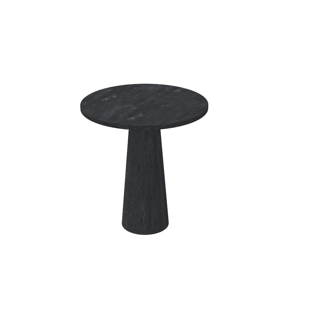 Black Modern End Table with Single Piece Design and Coffee Table Style