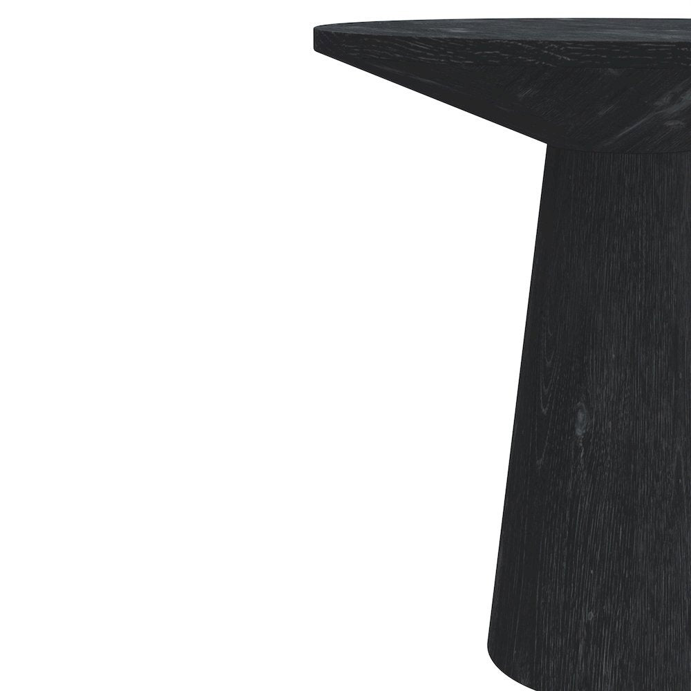 Black Modern End Table with Single Piece Design and Coffee Table Style