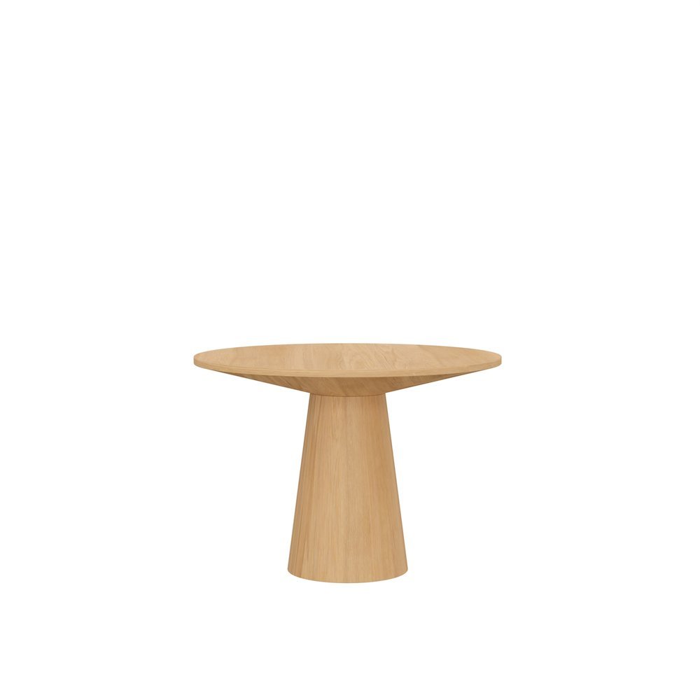 Warm Wood Modern Coffee Table with Floor Clearance and Single-Piece Design