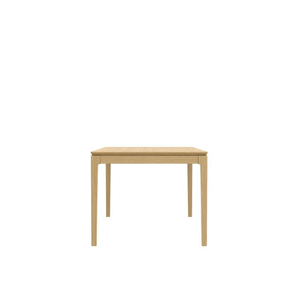 Rectangular Light Oak Dining Table Modern Design Single Piece Wood