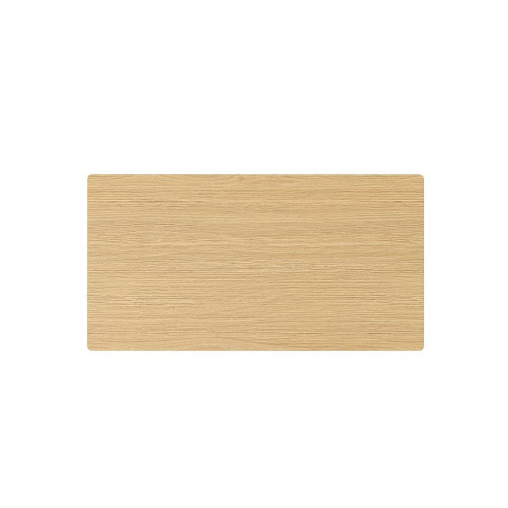 Rectangular Light Oak Dining Table Modern Design Single Piece Wood