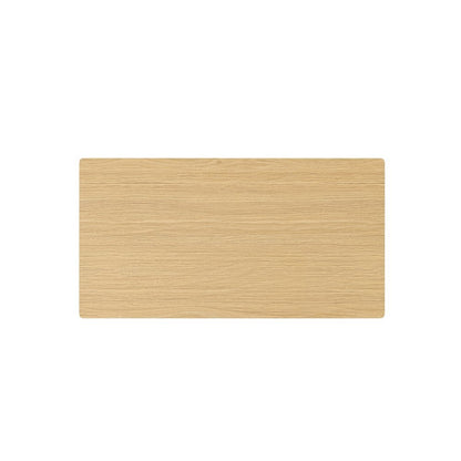 Rectangular Light Oak Dining Table Modern Design Single Piece Wood