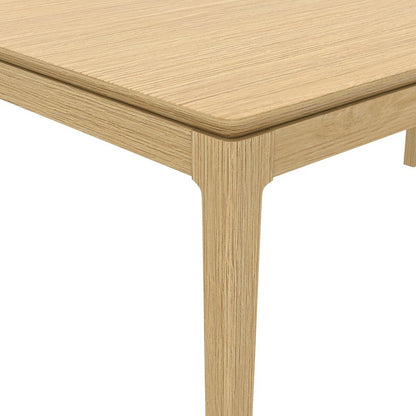 Rectangular Light Oak Dining Table Modern Design Single Piece Wood