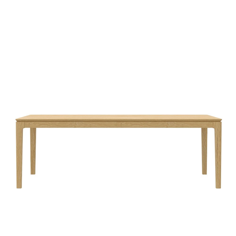 Rectangular Light Oak Extension Dining Table with Adjustable Height